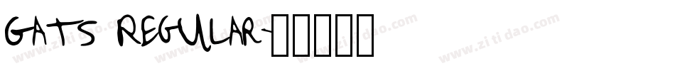 Gats Regular字体转换